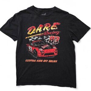 D.A.R.E. Racing No 83 Tee Shirt Men's Retro 80s 90s Retro Nascar Checkered L